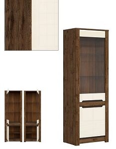 Vitrina Ruso REG1W1D -SA.LP (stejar april/lucios perlat)