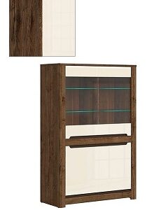 Vitrina Ruso REG2W2D -SA.LP (stejar april/lucios perlat)