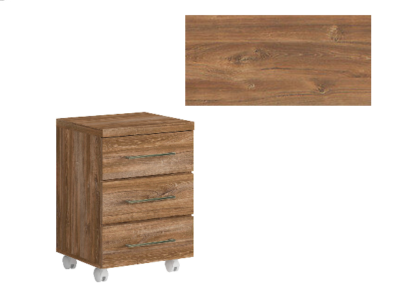 Dulapior cu rotile Gent KON3S/6/4 (stejar stirling)