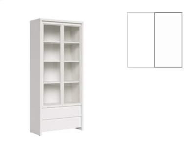 Vitrina Kaspian REG2W2S (alb/alb mat)