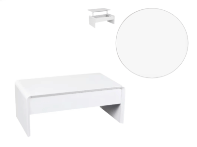 Masuta de cafea cu sistem inaltare Konstantin (alb)