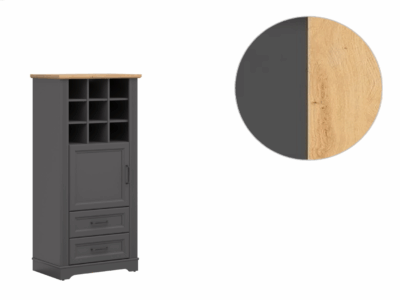 Comoda inalta Tolmin REG1D2S/68 (stejar artizan/grafit)