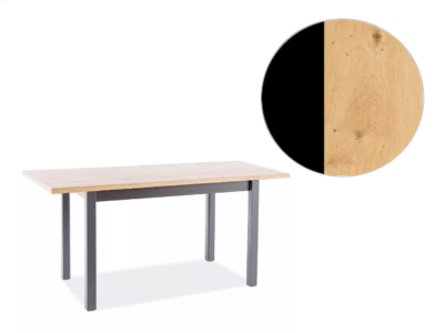 Masa extensibila Adam 120(160)x68 -TopSA (stejar artizan/ negru)